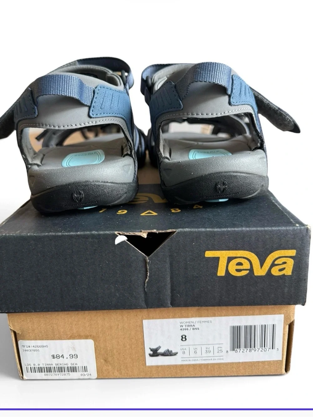 Teva Tirra Women’s Athletic SandalsBering Sea Blue Like New Size 8